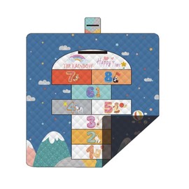 ROSSRORE Outdoor Picnic Mat Children's Crawling Play Yoga Floor Mat Camping Waterproof Mat-Leap Chess