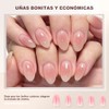Uñas Postizas con Punta Francesa, Uñas Press on para Manos,