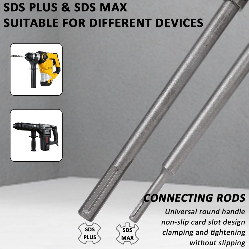 WGLOSI 9PCS Concrete Hole Saw Kit,Masonry Hole Saw with SDS
