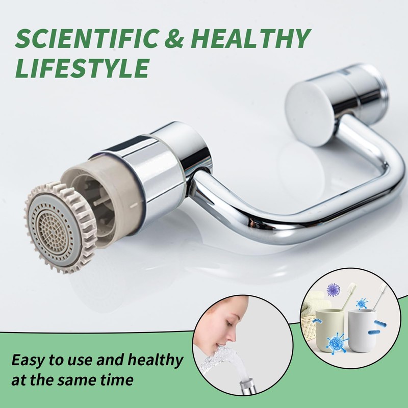 SELLO 1080° Swivel Faucet Extender, Sink Water Faucet Aerator with
