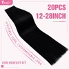 YoungSee Human Hair Tape in Extensions Black Tape in Hair