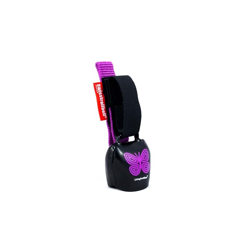 swisstrailbell® Mexico Edition Deep Black: Purple Mariposa, Purple Band, Bicycle