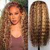 Chesma 28inch Highlight Ombre Lace Front Wig Human Hair 13x4