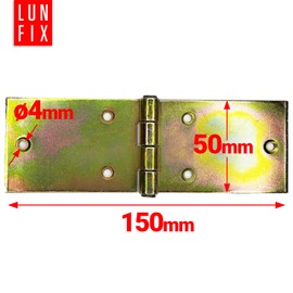 Folding Furniture Hinge Door Hinge Yellow Galvanised Hinge 150 x 50 x 2.0 mm Set of 2