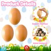 18 PCS Wooden Fake Chicken Eggs,Wood Nest Egg Faux Egg