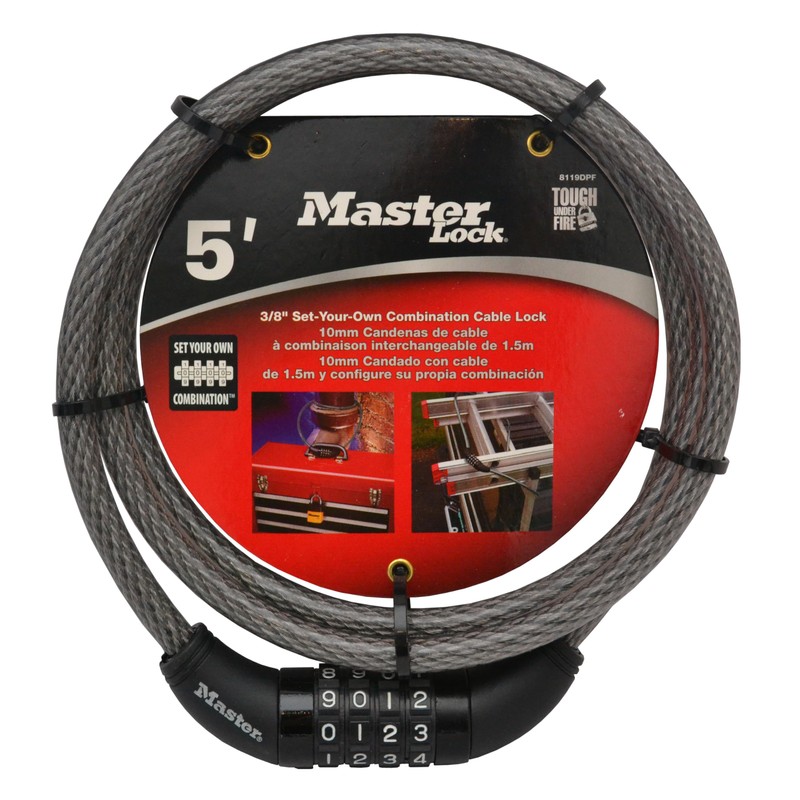 Master Lock 8119DPF 5' Long x 3/8" Diameter Set Your