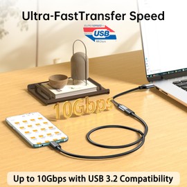 biaze USB C Female to USB Male Adapter, USB A to USB C Adapter with 10Gbps Data Transfer and Charging for Laptop, PC, Flash Disk, Quest Link, Charger