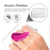 Outanaya 2pcs Transparent Acrylic Nail Art Mixing Palette for Makeup