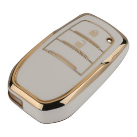 Kinotaka Toyota-Specific TPU Keychain, Compatible with Yaris Cross/Prius 60 Series/New Harrier/Aqua Late Model/New Corolla/Corolla Touring/GR Yaris, and More, Key Cover, white