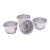 KitchenCraft Mini Pudding Moulds, Anodised Aluminium, 7.5 cm, Set of