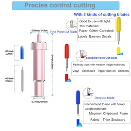 VIKDOOK Fine Point Blade Housing Deep Cut Blade Replacement Cutting Blade Compatible with Cricut Maker 3 Explore 3 Air 2 for Craft Work Card Stock Vinyl