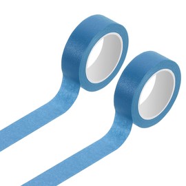 sourcing map 2 Rolls Colored Washi Tape, 11 Yards x 0.6" Colored Masking Tape Painters Tape, Decorative Masking Tape for Arts & Crafts Labeling DIY Scrapbooking Gift Wrapping, Light Blue