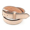 Texas Saddlery Western Belt – Natural Rough Out Gunfighter Stitch