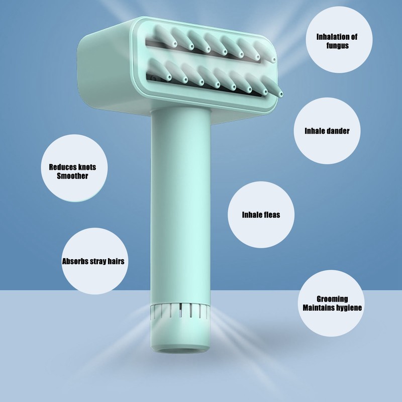 Electric Pet Grooming Brush USB Wireless Charging 3 Speeds Adjustable