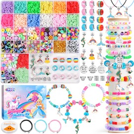 ZOOI Gifts for Teenage Girls, Clay Beads Bracelet Making Kit, Gifts for Girls Birthday Presents 8-12 Year Old Girls Charm Jewelry Making Kit, Stocking fillers for Teenage Girls Toys Age 6-13