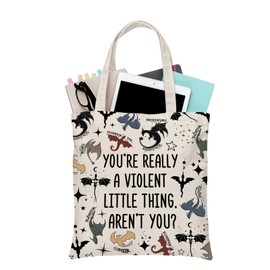 BDPWSS Fourth Wing Tote Bag You're Really A Violent Little Thing Gift FW Inspired Gift Dragon Lover Gift Romance Reader Gift (Violent Thing TGCA)