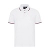 Armani Exchange Men's Double Stripe Polo Shirt, (White 1100), X-Small