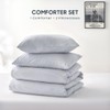 Wake In Cloud - Striped Comforter Set, Ticking Stripe Vertical