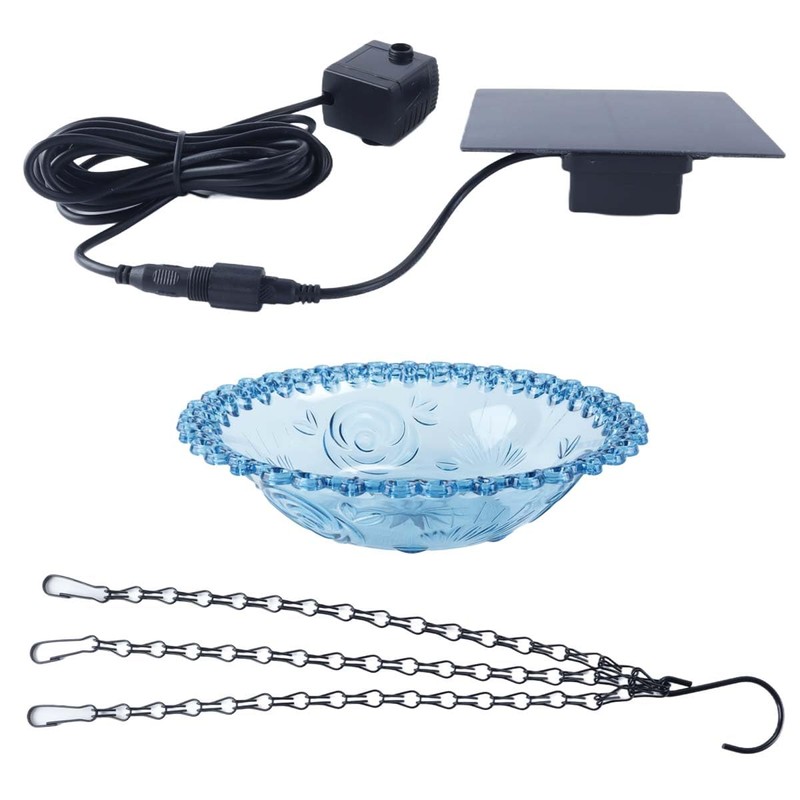 Ausi Solar Bird Bath with Fountain, Hanging Garden Decoration, for