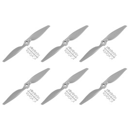 QUARKZMAN Pack of 6 9 x 6 Inch Propeller RC Propeller 2-Blade Grey with Adapter Rings for RC Aeroplane Prop Replacement