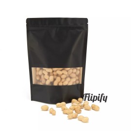 Flipify 7x9.8 Smell Proof Large Bags Zip Resealable Window Stand Pouches up Baggies - 1 Sample
