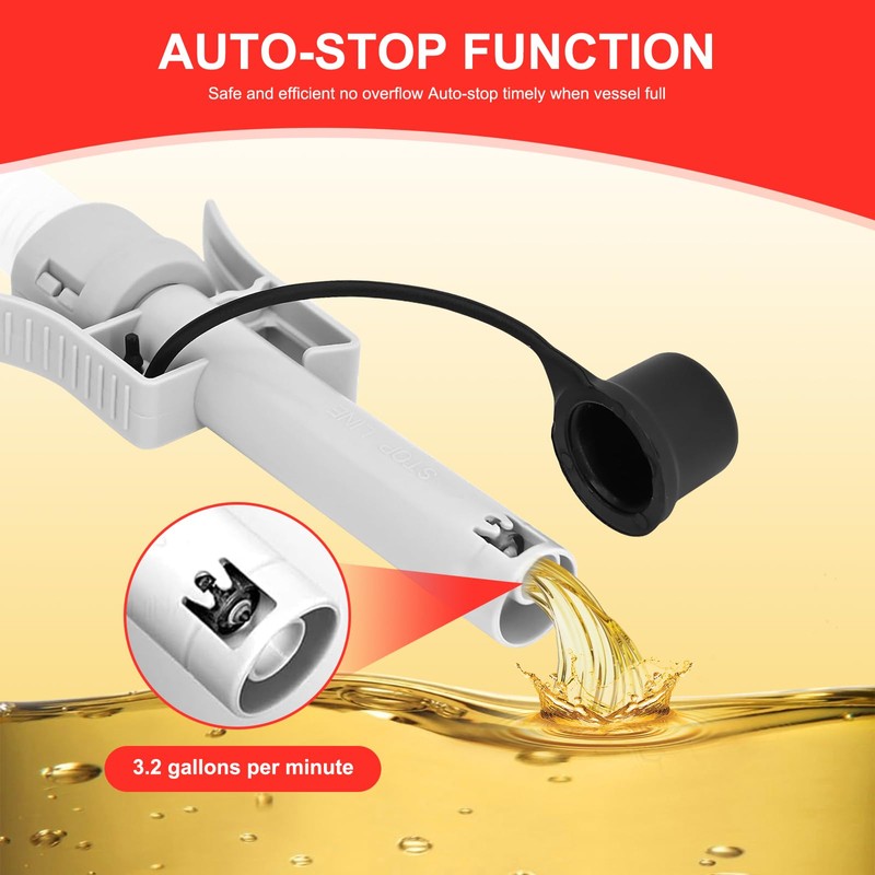 Saker Sakerplus Transfer Pump, Portable 3.2GPM Battery&USB-Powered with 51" Hose