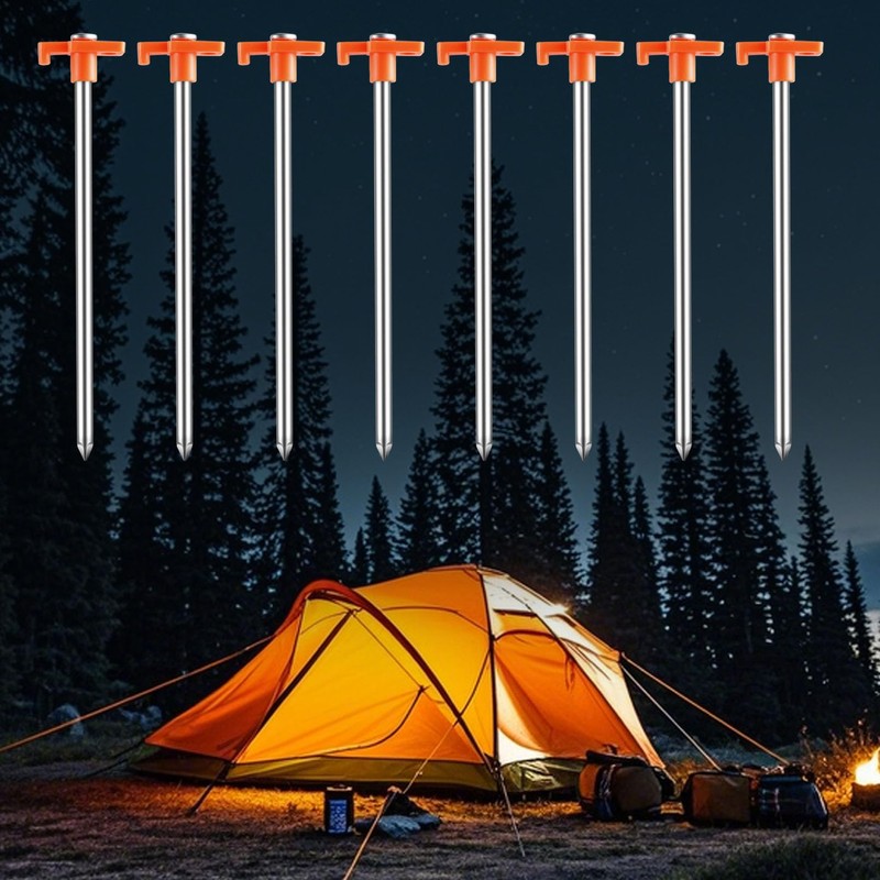 Loccmat 40 Pcs Tent Stakes,9.8 Inch Ground Stakes,Heavy Duty Metal