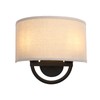 Industrial 2-Lights Wall Sconce Fixtures with Linen Fabric Shade, Double