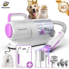 Geoorood Dog Grooming Vacuum Kit with 13000Pa Suction Power & 2.2L Dust Collection for Furry Animal Cleaning #TikTokShopLaborDaySale #FallFreshness:_Turquoise(6-in-1)-Cordless with Nail Grinder & Paw