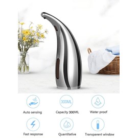 Soap Dispenser,Touchless Bath Kitchen Countertop Automatic Soap Dispenser with Infrared Motion Sensor,IPX6 Waterproof.Perfect for Bathroom and Kitchen.