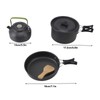 Camping Cookware Portable Nonstick Pot and Pan Set with Kettle