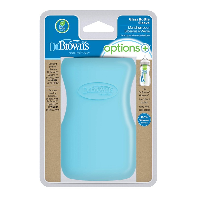 Dr. Brown's Natural Flow Options+ Glass Baby Bottle Sleeves,100% Silicone,9