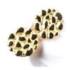 Small Round Shape 14K Yellow Gold Plated Solid 925 Sterling