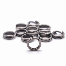 Rosco Snap Rings Matt Stainless Steel Split Rings Connector Rings Snap Rings for Artificial Bait Fishing Mounts Suitable for Freshwater and Salt Water Size/Load Capacity/Package Contents: 6.0 mm / 9