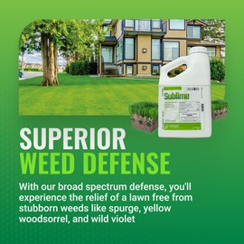 Albaugh Sublime Weed Killer, Unrivaled Defense Against Crabgrass, Creeping Charlie, Dandelions & More, Non-Bleaching Formula, Fast-Acting, Commerical & Residential, 1 Gallon