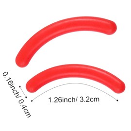 24 Pcs Curler Refill EyeLash Curler Refill Pads Silicone Rubber Soft Curler Replacement Refills Pads for Universal Eyelash Curler (Red)