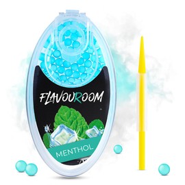 Flavouroom Premium Menthol Balls Set of 100 | DIY Menthol Capsules Filter for Unforgettable Flavour Taste | Includes Box for Storing Aromatic Click Sleeves Balls
