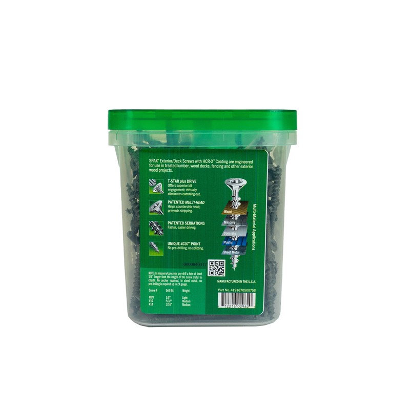 SPAX #10 x 3 Exterior Flat Head Deck Wood Screws