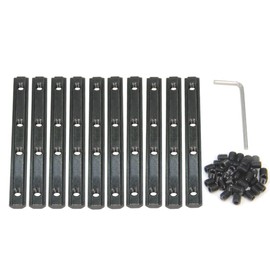 Befenybay Pack of 10 Black Straight Inner Connectors Joint Bracket Length 3.9 Inches with M5 Screws for 6 mm T-Slot Aluminium Extrusion Profile Series 2020