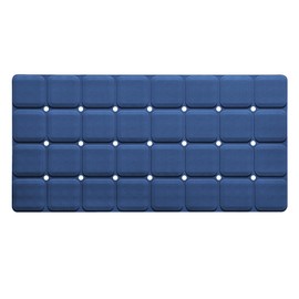 Webos Silicone Bath Mat with Suction Cups – Non-Slip Foldable Bathtub & Shower Mat, Durable & Quick-Dry Safety Tub Mat with Large Drain Holes for Families 28"x 14" Navy Blue
