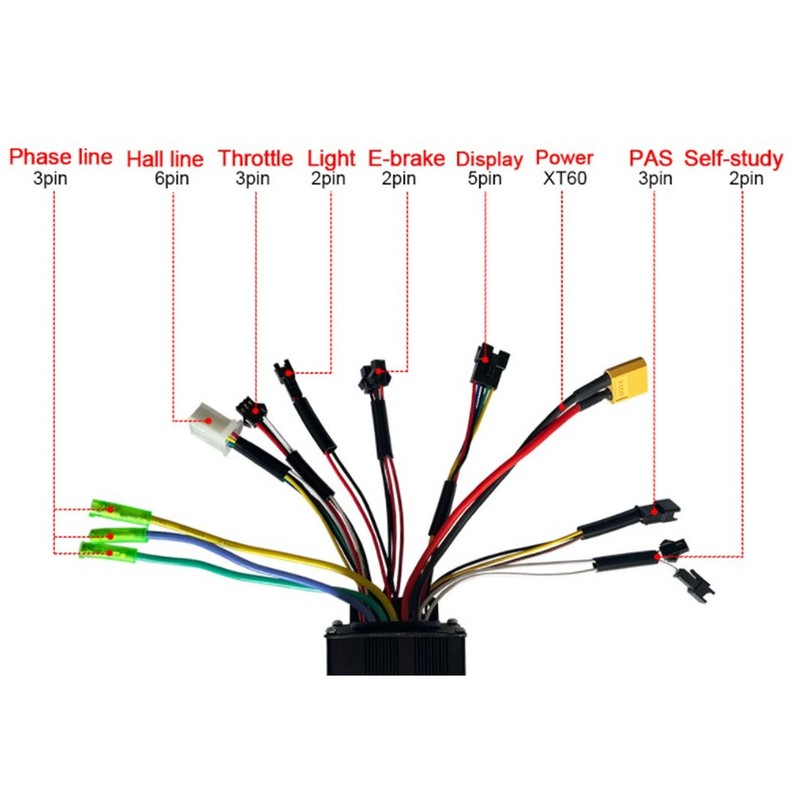 Bicycle Brushless Motor Controller Kit Sine Wave Lithium Power Assisted