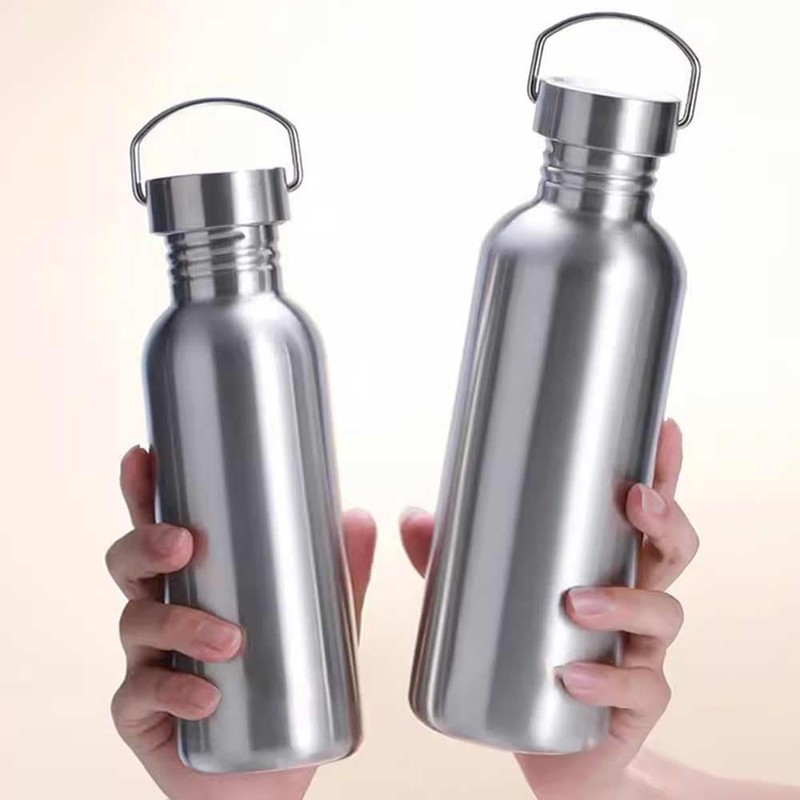 Stainless Steel Water Bottle Single Wall Metal Bottle Large Camping