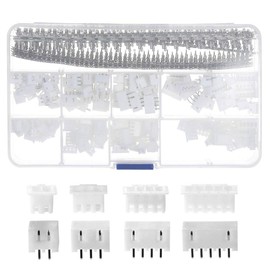 Gasea 560pcs 2.54mm Dupont Connector Housing Crimping Pins Male/Female Adapter Assortment Connector White