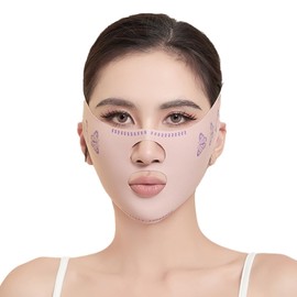 Double Chin Reducer & V line Mask, Chin Strap & Jawline Shaper, Face Slimming Belt with Jaw Exerciser, Lift Tape for Lifting, Facial Eliminator for Women (2 Usages)