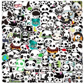 FFDHWU 150 Panda Doodle Stickers, Cute Stickers, Animal Stickers, Waterproof Stickers, Laptop Stickers