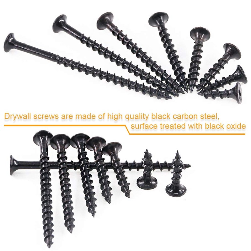Rustark 390-Pcs #7 Coarse Thread Drywall Screw with Phillips Drive