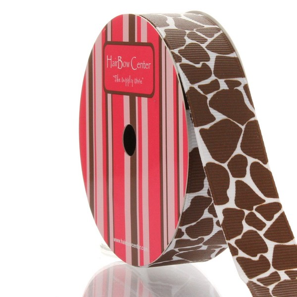 7/8" Giraffe Grosgrain Ribbon 25yd