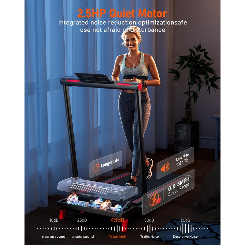 Walking Pad Treadmill, Anylife Incline Walking Pads Under Desk 330lb