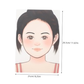 SHINEOFI Makeup Painting Practice Board Washable Reusable Face Paint Template for Creative Fun Stage Lightweight Design for Easy Travel Engaging Makeup Exercise