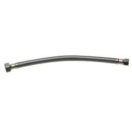 Fluidmaster B1F12 Faucet Connector, Braided Stainless Steel - 3/8 Female Compression Thread x 1/2 I.P. Female Straight Thread, 12-Inch Length
